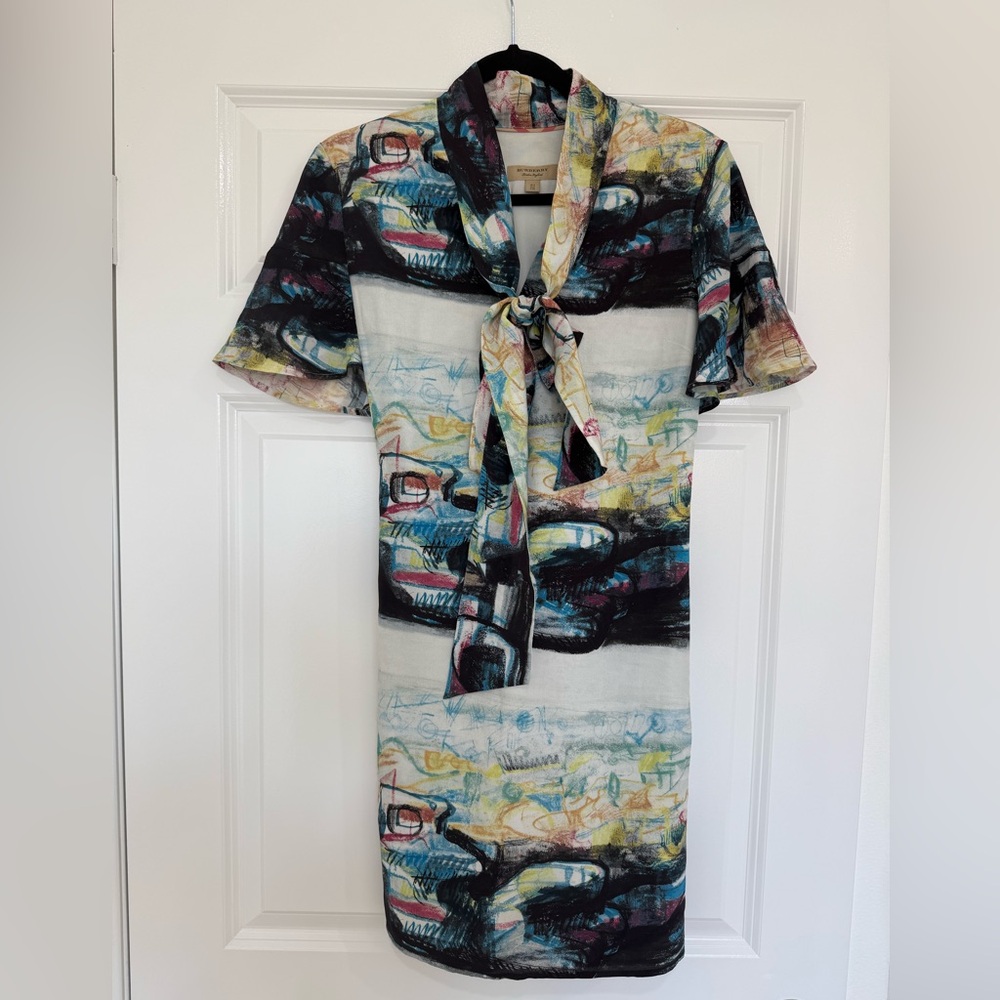 Burberry Multicolor Abstract Print Dress
